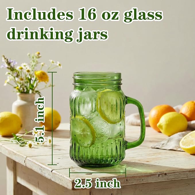 SUT Mason Jar Drinking Glasses - Image 2
