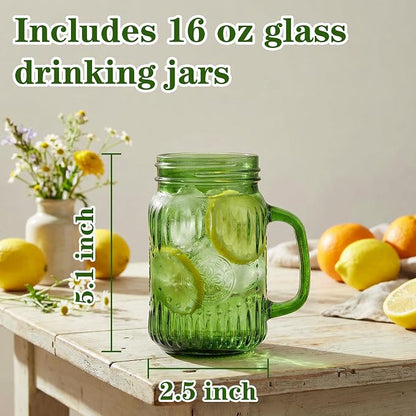 SUT Mason Jar Drinking Glasses - Image 2