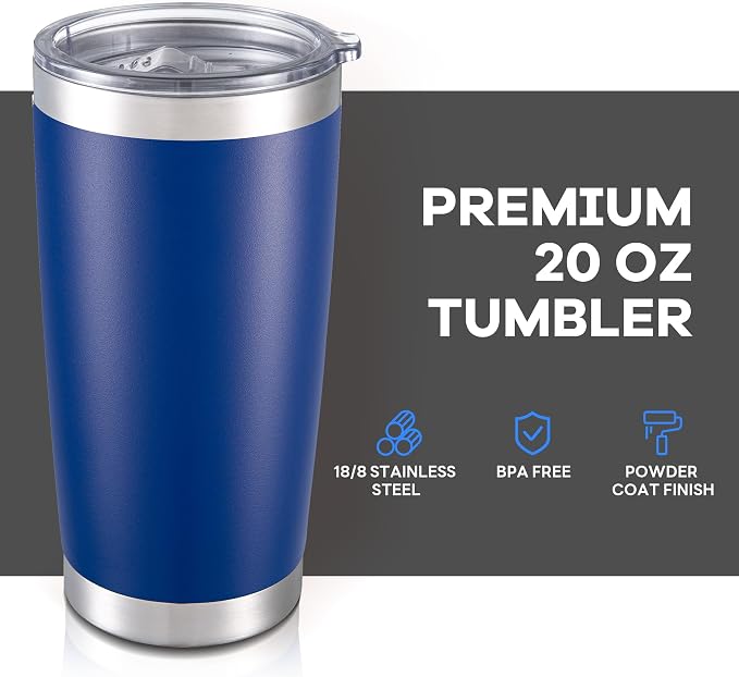 20 oz Tumbler with Lid Stainless Steel Insulated Tumblers Bulk Cups Mug | - Image 2