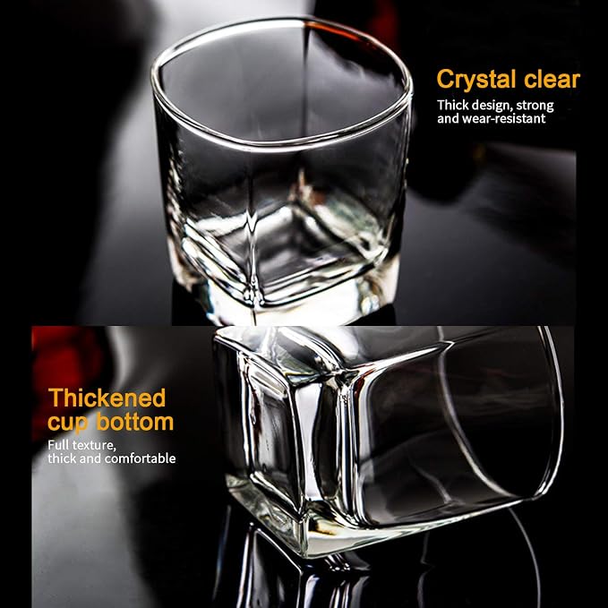 QAPPDA Heavy Base Whiskey Glasses, 8 oz Set of 12, Classic Design, Great Gift - Image 3