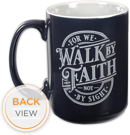 Christian Art Gifts Walk by Faith Scripture Coffee Mug, Inspirational Bible - Image 3