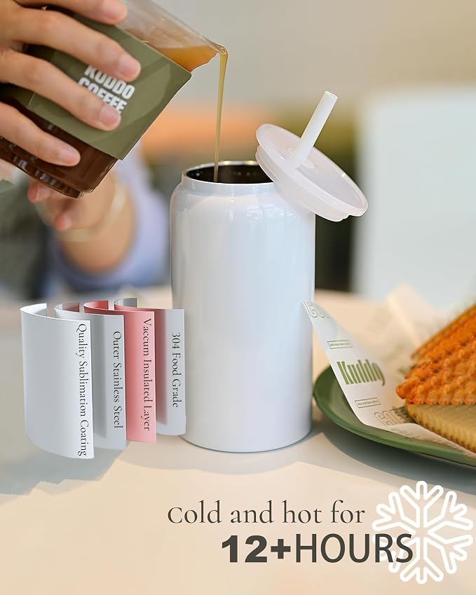 16 oz Sublimatable Tumbler, Insulated Tumbler - Image 3