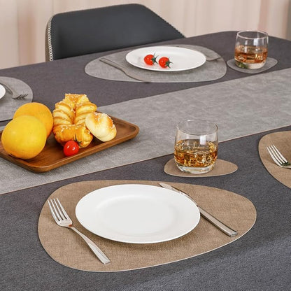 Faux Leather Placemats Set of 4, Dual Sided - Image 7