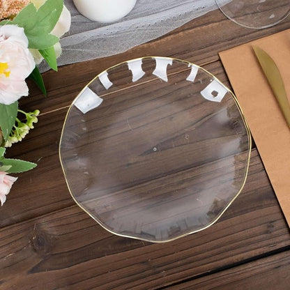 Efavormart 10 Pack | Clear 6" Round Plastic Dessert Salad Plates, Disposable - Image 9