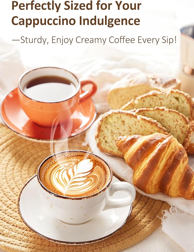 8 oz Porcelain Cappuccino Cups - Image 3