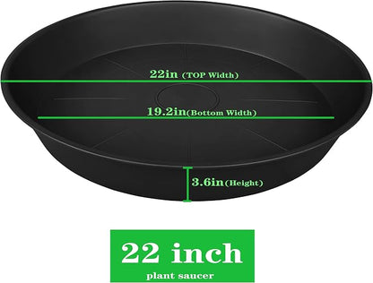 3 Pack of 20 22 inch Plant Saucer, 3.6" Depth Tray, Bath Baths Bowl - Image 2