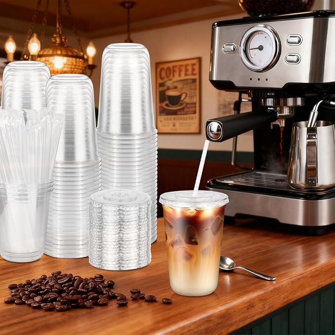 25 Pack 16 oz Clear Plastic Cups - Image 2