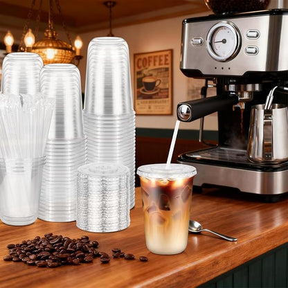 25 Pack 16 oz Clear Plastic Cups - Image 2