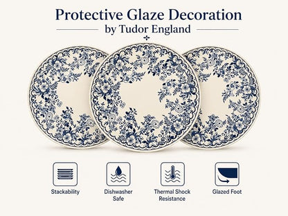 TUDOR ROYAL 12-Piece Porcelain Round Dinnerware Set, Service - Image 5