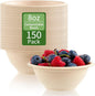 ZORRITA Disposable Paper Bowls, 8 oz, 150 Pack | Natural Sugarcane, Small by ZORRITA
