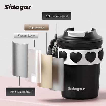 SDGA+ 12 oz Travel Coffee Mug Spill Proof Leak Proof, Stainless Steel Thermal - Image 7