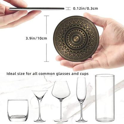 Drink Coasters with Holder Stand Set of 6 - Image 3