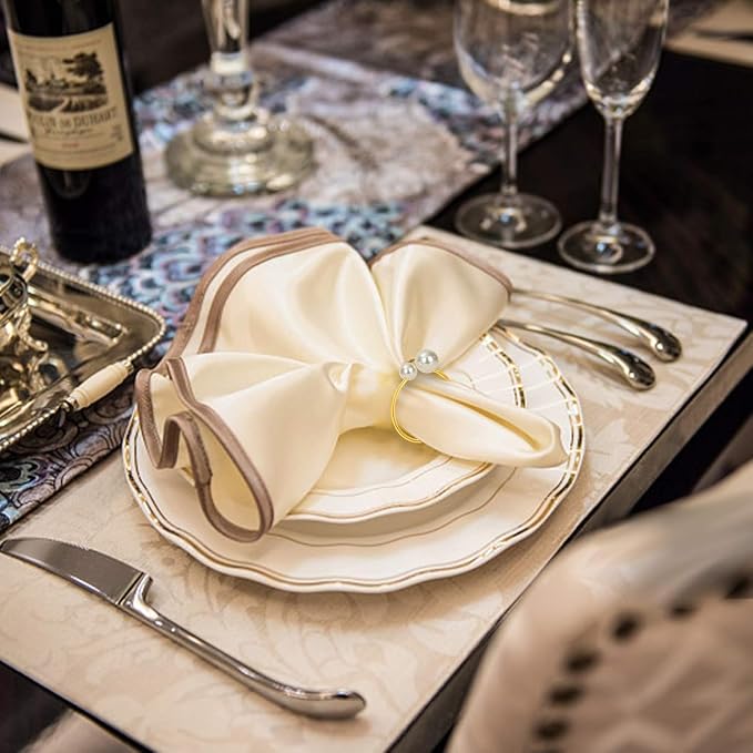 KPOSIYA Pearl Napkin Rings - Image 2