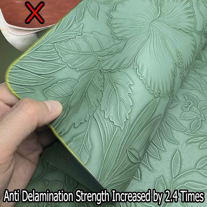 Spring Floral Pattern Placemats and Coasters Set, Embossed Flower Dinner Table - Image 3