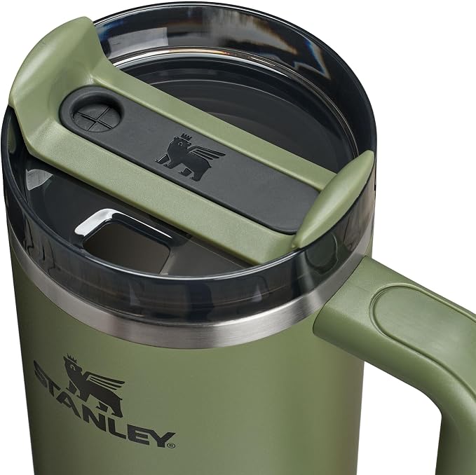 STANLEY Quencher H2.0 Flow State Tumbler, 30 oz, Dried Pine | Handle and Straw - Image 2