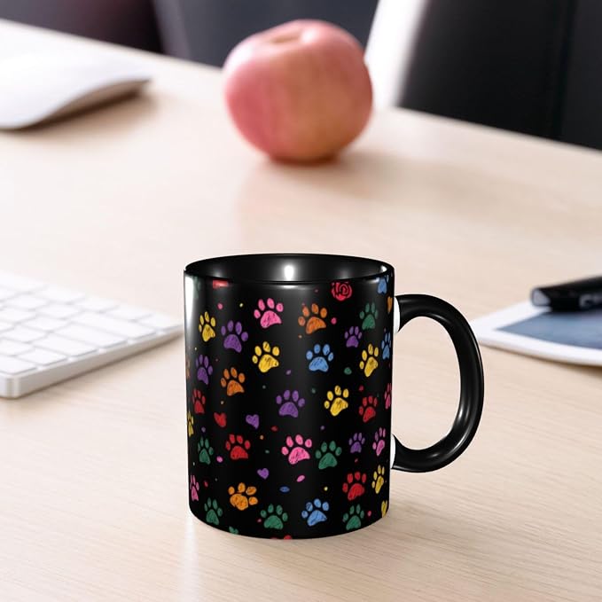 Yrebyou Paw Print Coffee Mug 11oz Ceramic Cup - Image 7