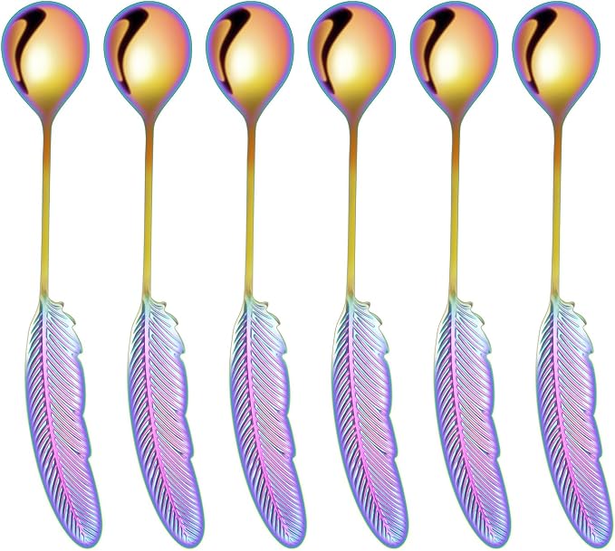 Creative spoons in multiple colors. They can be used to stir flower tea by Unknown
