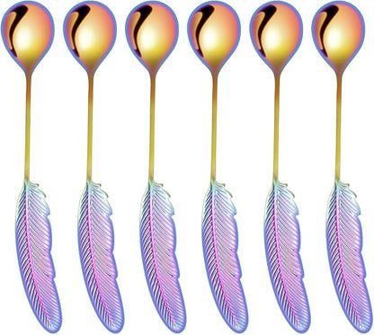 Creative spoons in multiple colors. They can be used to stir flower tea by Unknown