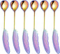 Creative spoons in multiple colors. They can be used to stir flower tea by Unknown