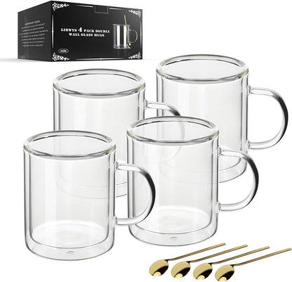 LIBWYS 12oz Double Wall Coffee Mugs by LIBWYS