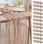 Asee'm 12pcs Nude Pink Cheesecloth Table Runner Summer Boho Rustic 10FT | Fall by Aseem