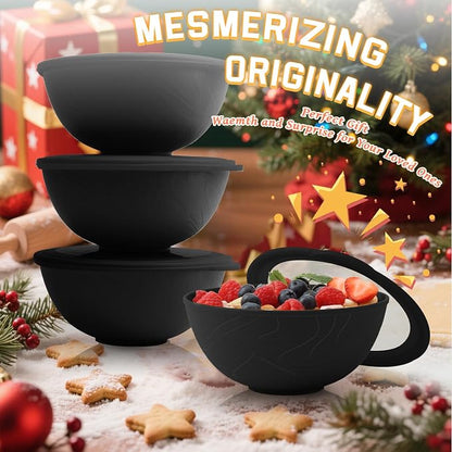 Wheat Straw Bowls with Lids, Unbreakable 40 OZ Salad Container - Image 8