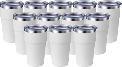 MEWAY 16oz Tumbler Double Wall Vacuum Insulated Travel Mug Bulk, Stainless by MEWAY