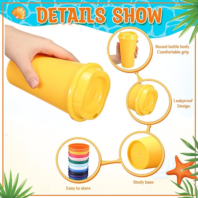 Honeydak 45 Pack 16 oz Reusable Coffee Cups - Image 2