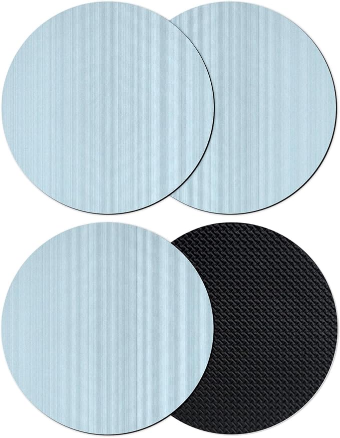 Sky Blue Thin Lines Coasters Set of 4, Absorbent Coasters by Unknown