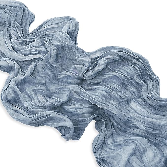 10 Pack Dusty Blue Cheesecloth Table Runner 35x120 Inch 10Ft Rustic Gauze - Image 8