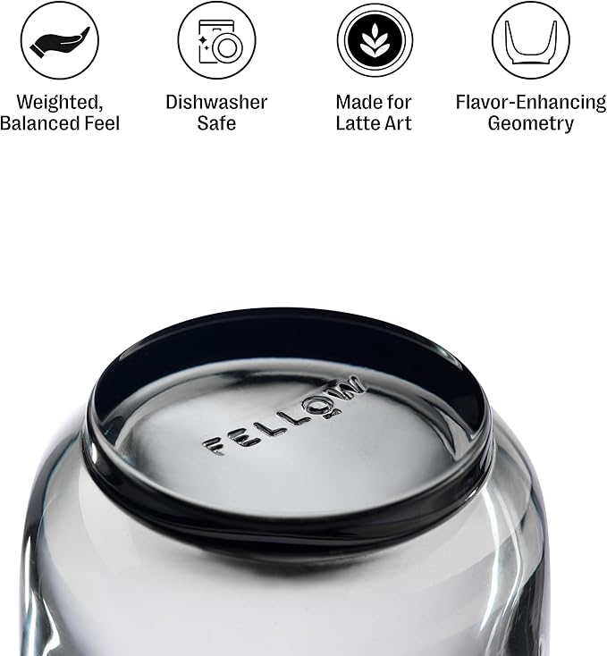 Fellow Pirch Cappuccino Cups 6.5 oz, Weighted Glass - Image 2
