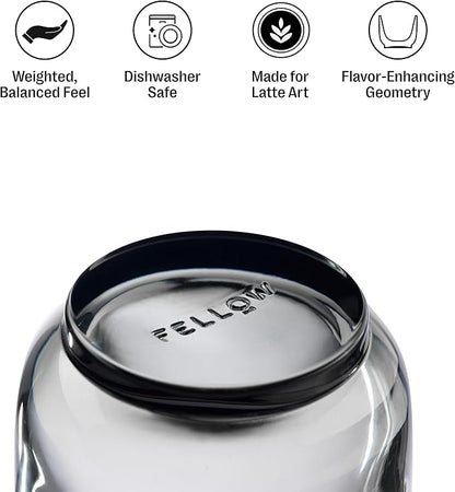 Fellow Pirch Cappuccino Cups 6.5 oz, Weighted Glass - Image 2