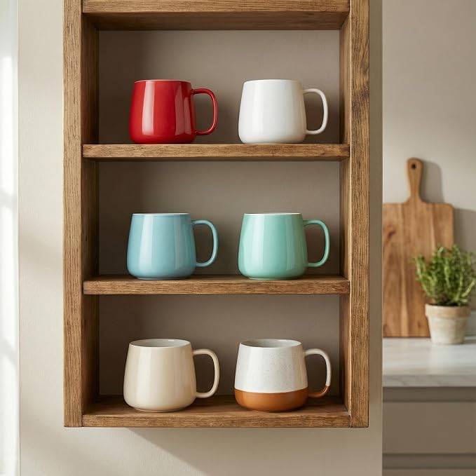 Teocera Coffee Mugs Set of 4-12oz Chip-Resistant Ceramic Cups - Image 7