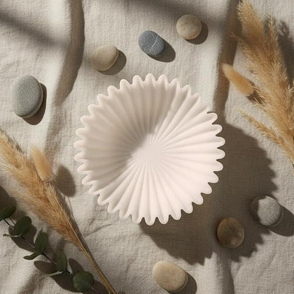 10" Large Decorative Bowl decor, Scalloped Bowls - Image 4