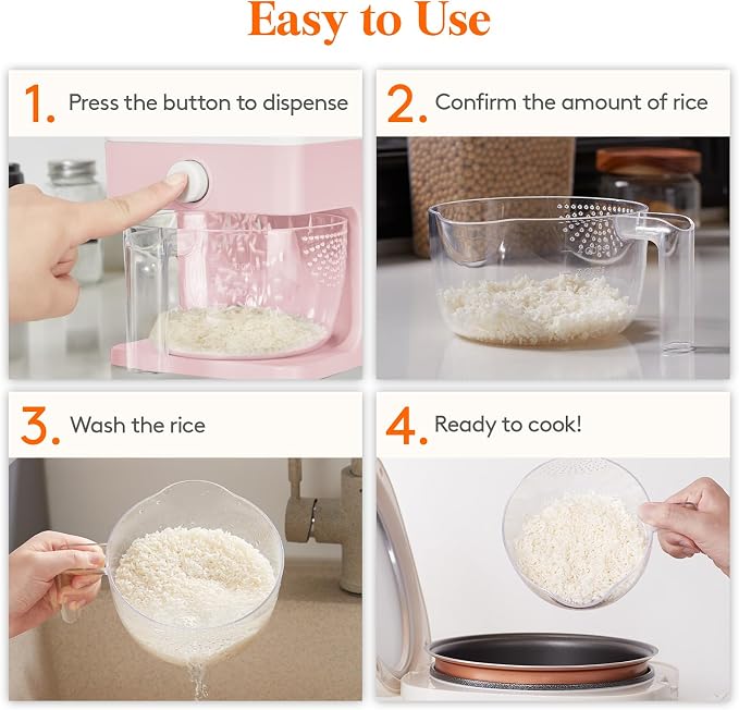 Lifewit Rice Dispenser 25 Lbs, Airtight Storage - Image 8