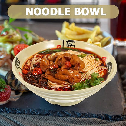 STOBAZA Melamine Ramen Bowl Large Noodle Soup Container for Restaurant Use Smooth Finish Household Tableware for Rice Noodles Dessert and Asian Cuisine