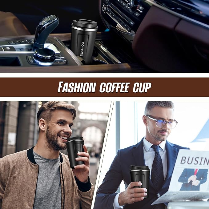 Sieral 4 Pcs 13 oz Travel Coffee Mug Insulated Reusable Coffee Cups - Image 6