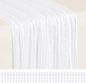 Showgeous 30 Pack White Cheesecloth Table Runner, 17 x 108 Inches | Boho by Showgeous