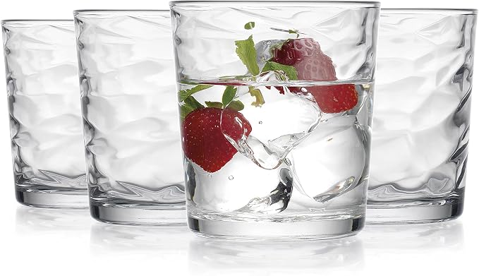 Glaver's Whiskey Glasses Set of 6. Hammered Cocktail Glasses, 13oz. Bar - Image 6