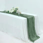 Efavormart 10ft Moss Green Cheesecloth Table Runner by efavormart