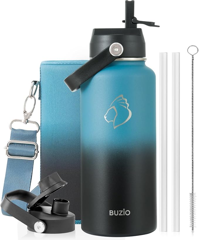 BUZIO Insulated Stainless Steel Water Bottle 32 oz by BUZIO