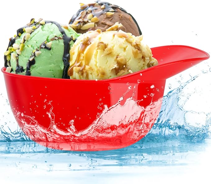 Fasmov 30 Pack Baseball Helmet Ice Cream Snack Bowl, 8 oz Mini Baseball Cap - Image 3