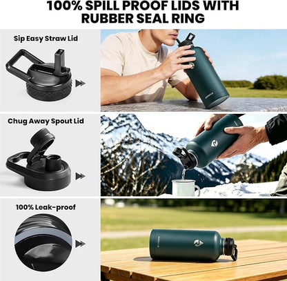 RAYMYLO Insulated Water Bottle 87 oz, Triple Wall Vacuum Stainless Steel | - Image 3