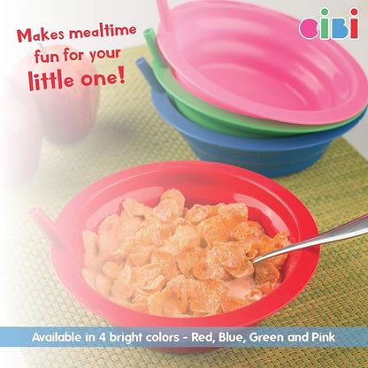 Cibi Cereal Bowls with Straws for Kids BPA-Free Plastic | Toddler Sip-A-Bowls - Image 5