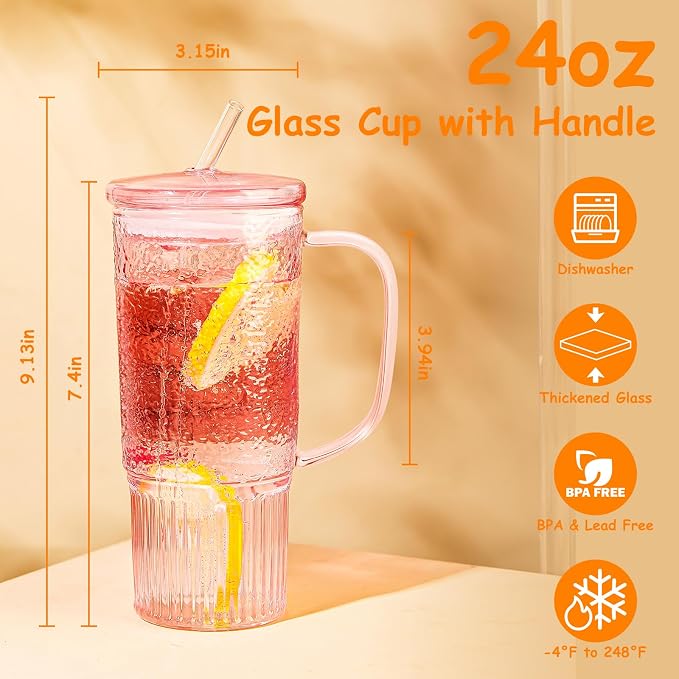 JunVpic Glass Tumbler, 24 oz Glass Cup - Image 2