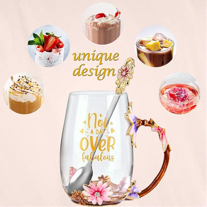 OEAGO Birthday Gifts for Women Mom Tea Cup Unique Friendship Mothers Gifts for - Image 7