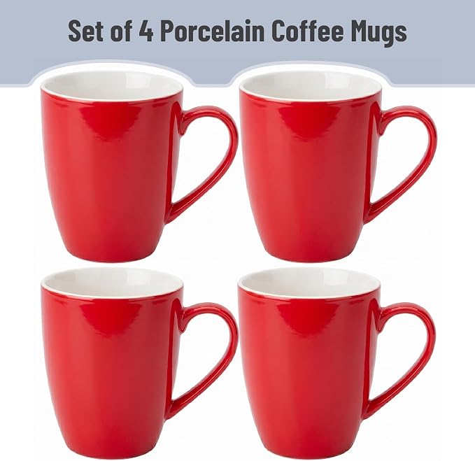 BTaT- Porcelain Coffee Mugs Set, 16 Ounces, 4 Pack, Restaurant Cups - Image 2