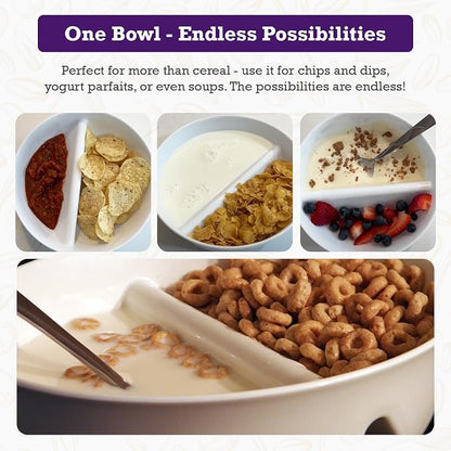 6 Pack - Just Crunch Anti-Soggy Cereal Bowl - Keeps Cereal Fresh & Crunchy | - Image 3