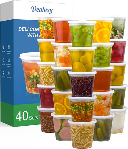 Dealusy 40 Set 24 oz Deli Containers by Dealusy