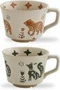 12oz Vintage Ceramic Coffee Mug Set of 4 by SwuutKitchen